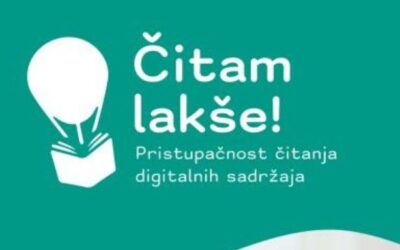 Projekt “Čitam lakše! – pristupačnije čitanje digitalnih sadržaja”